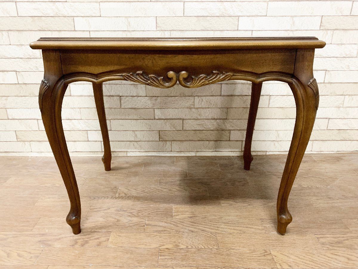 MARUNI マルニ　テーブル　木製　猫脚　サイドテーブル maruni マルニ クラシック サイドテーブル 天然木 猫脚 ロココ調