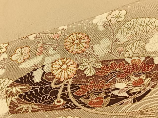 平和屋着物＃羽織 枝花文 金銀彩 正絹 逸品 未使用 CAAV5676id