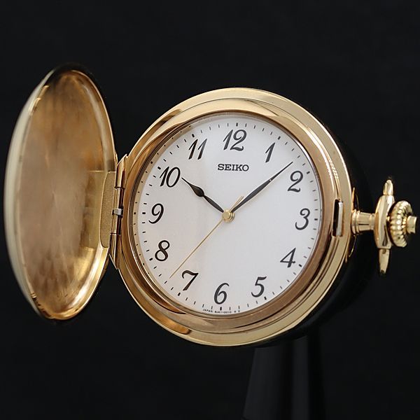 稼働 良品 セイコー 8J41-0010 QZ 白文字盤 懐中時計 OSW 2000000 NSK