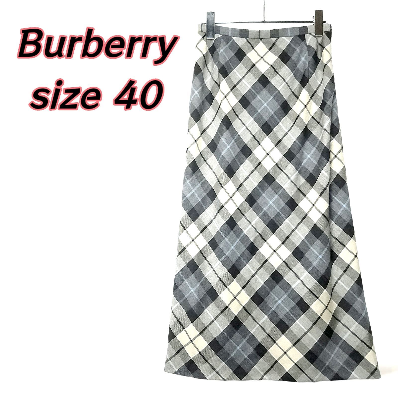 【美品】Burberry　チェックウールスカート　マルチカラー40 Burberry チェックウールスカート マルチカラー40 - メルカリ