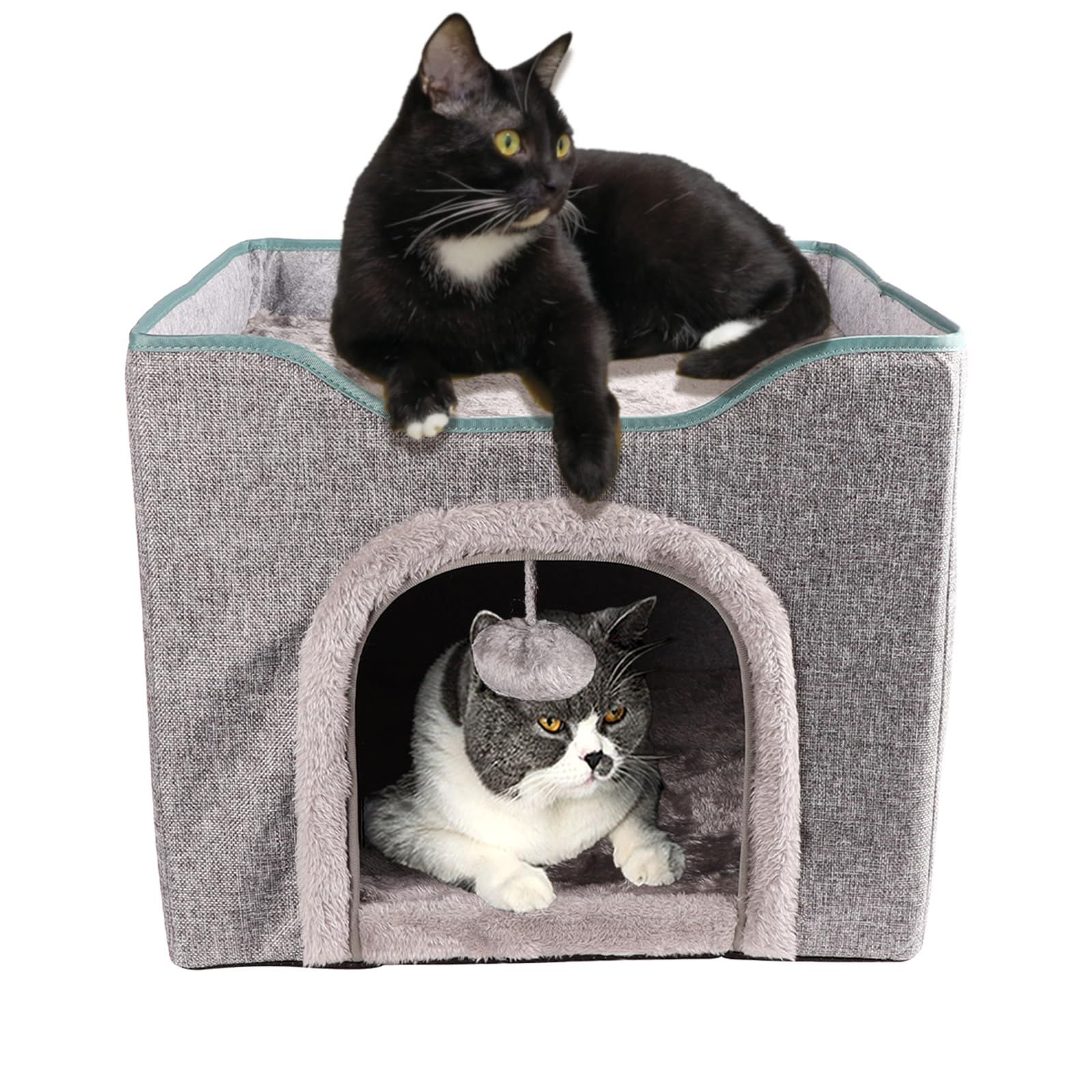 人気商品】保温防寒 猫 寒さ対策 猫小屋 猫部屋 キャットハウス 二層