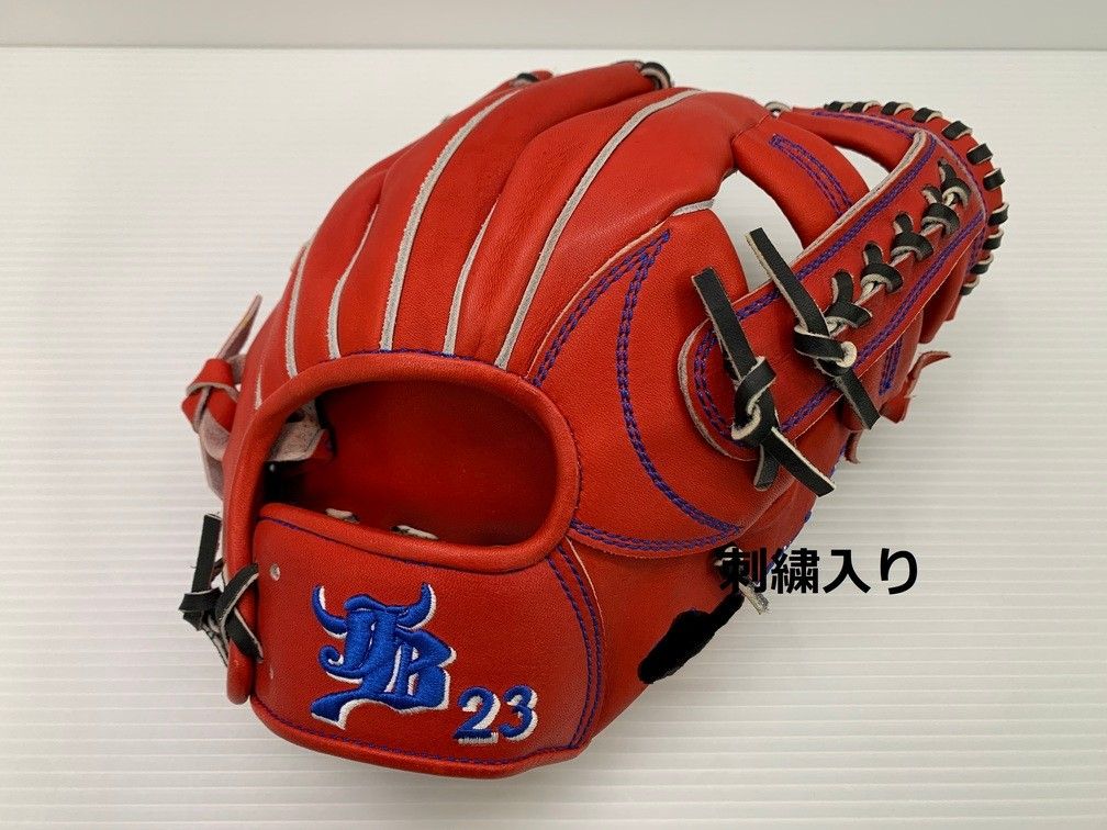中古品 和牛JＢ WAGYU JB 硬式 内野手用グローブ JB-006S 刺繍入り 3869 WAGYU JB(和牛JB)グラブ/【JB-006S】/硬式用/内野手用/型付け