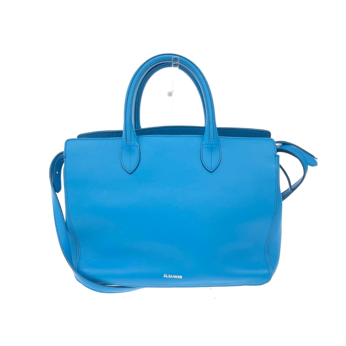 Jil Sander 編み込みレザー トートバッグ ブルー JIL SANDER ジルサンダー 2WAYバッグ ブルー レザー レディース