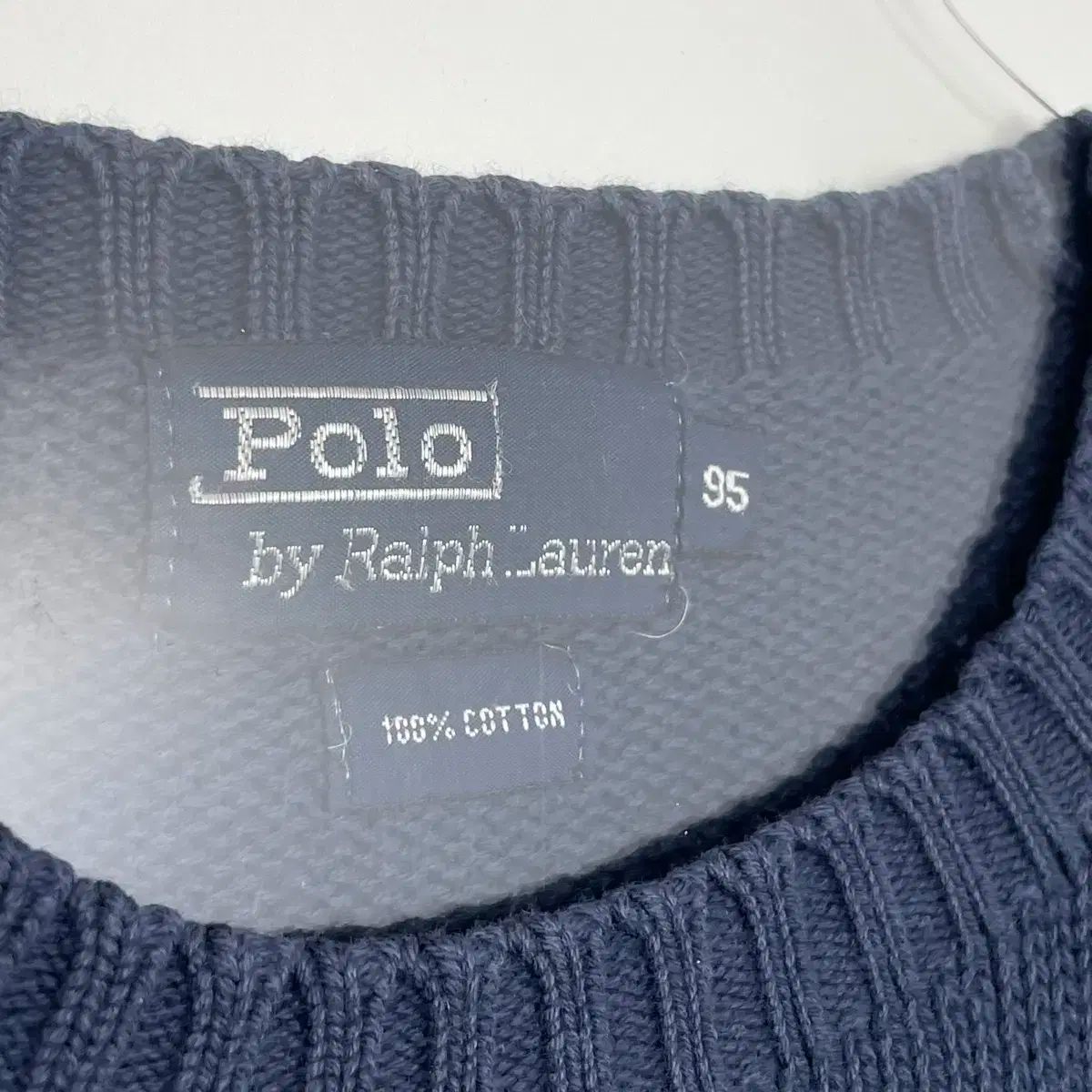 90s ポロ Ralph Lauren(ラルフローレン) kswiss ロゴ ニット