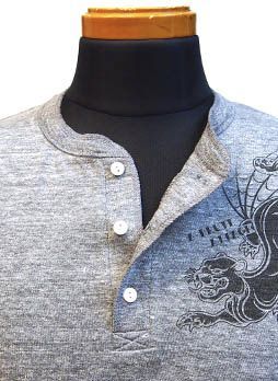 ヘンリーネックTシャツ
