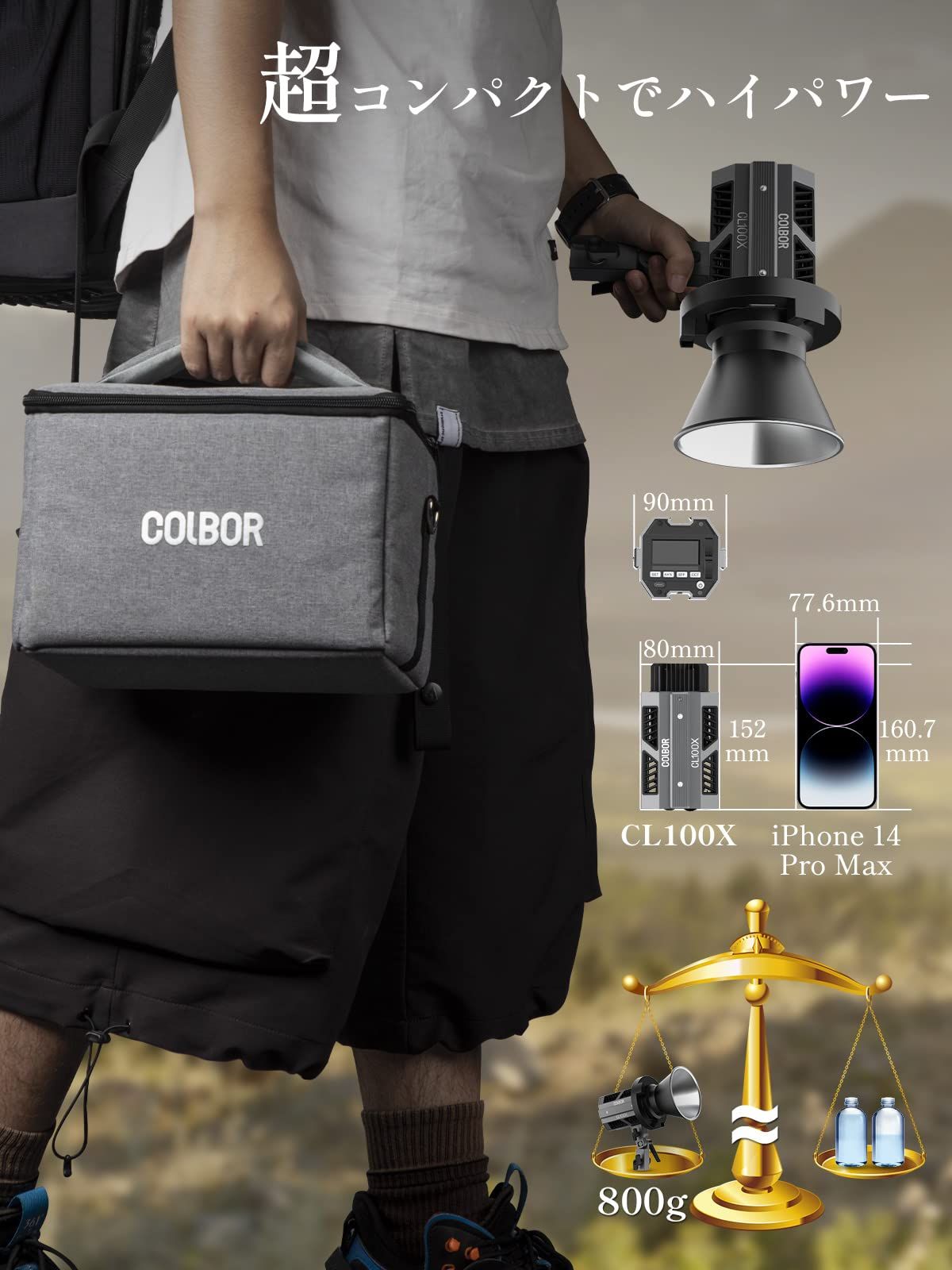 ビデオライト COLBOR CL100X 超軽量ライト 作業出力110W 色温度2700-6500K CRI97 TLCI97 アルミ製 10種類照明効果 APP制御 Bowensマウント 屋外撮影tiktok YOUTUBE 動画撮影 記念撮影 WWW_NOITHATQUANGTHANH_NET
