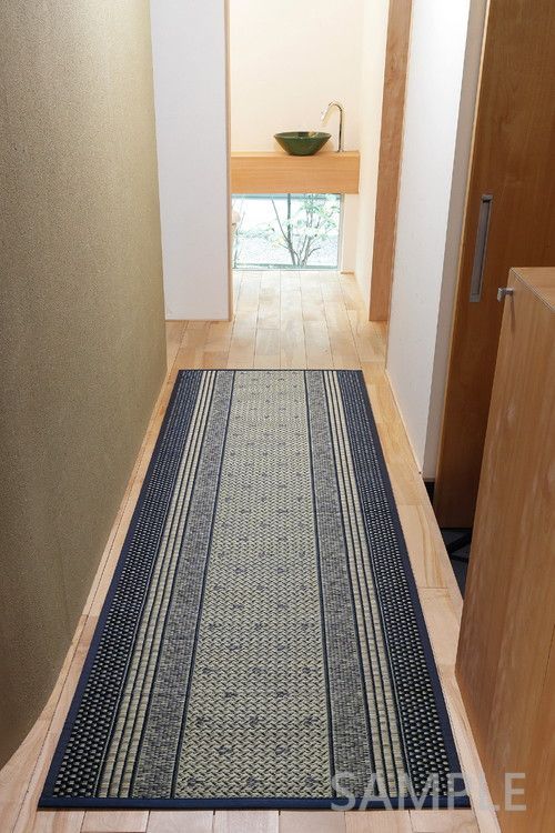 【級！】 国産い草廊下敷き 裏貼り エルモード 約80×240cm BR 最高品質を待つ！