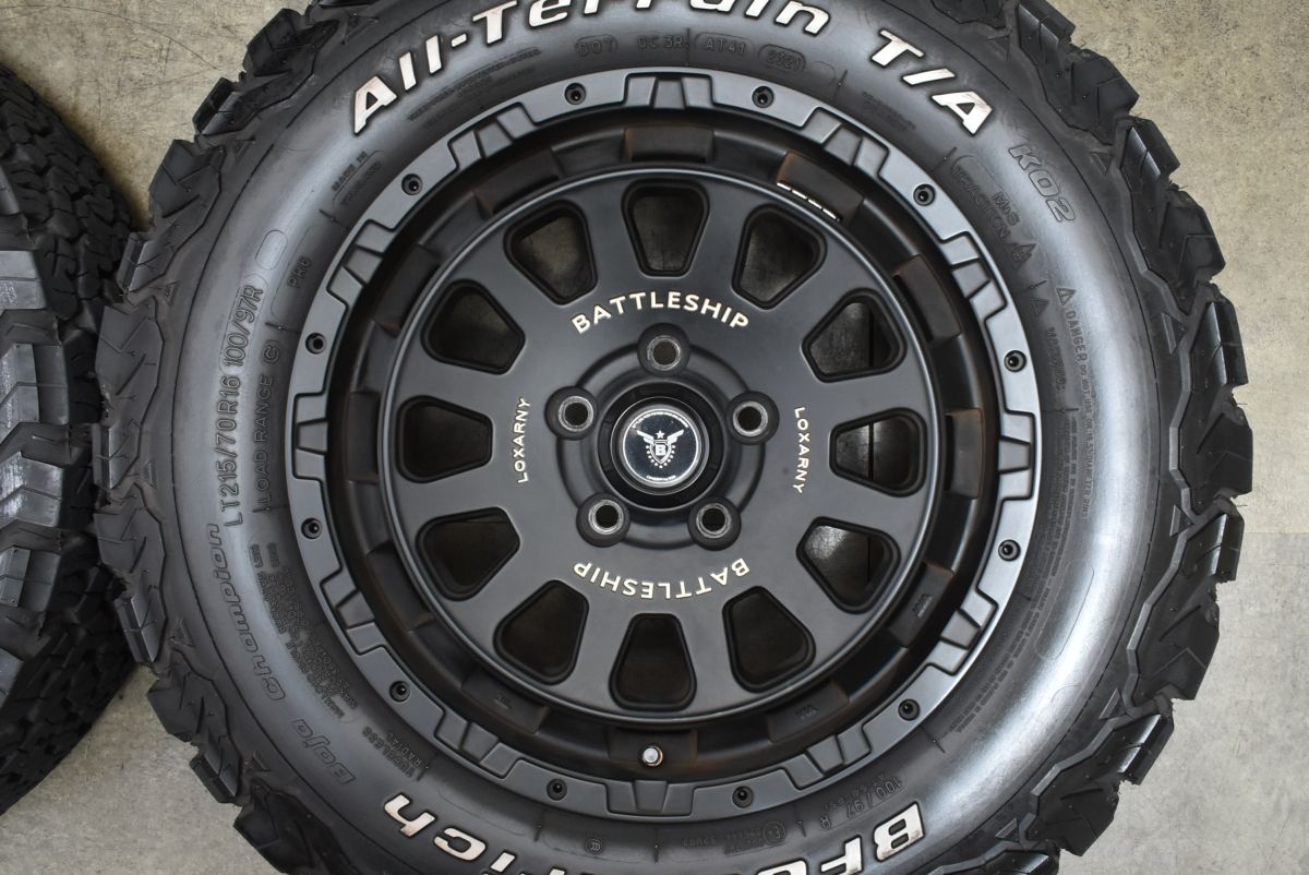 100%品質保証！ バリ溝 BATTLESHIP NEO バトルシップ ネオ 16in 7J 38 114.3 BFグッドリッチ オールテレーン T A KO2 LT215 70R16 RAV4 デリカD 5