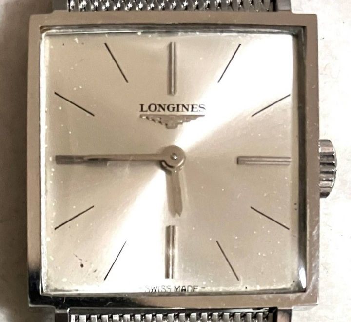 ★稼動品★LONGINES ロンジン★手巻き★シルバー文字盤★スクエア★ボーイズサイズ★メンズ腕時計★ギャランティ等付属★