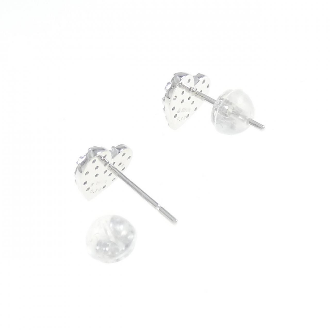 K18WG ダイヤピアス パヴェピアス K18WG パヴェダイヤ ピアス / 0.15
