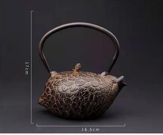 茶壺 手彫り鉄壺