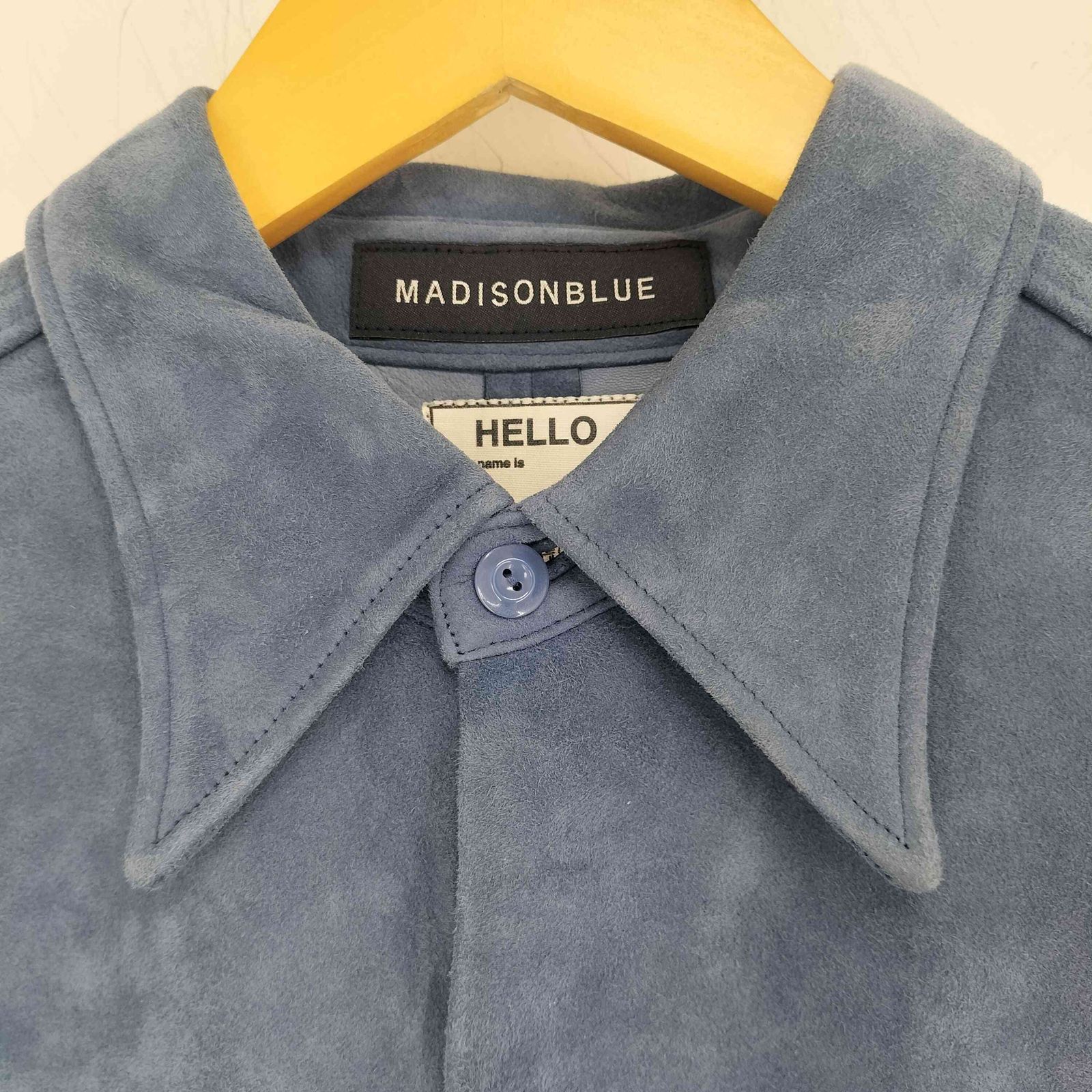 MADISON BLUE / マディソンブルー MB181-5039 SUEDE HAMPTON SHIRT ラムレザー 羊革 長袖シャツ MADISONBLUE - 【MADISONBLUE】MB181-5039 SUEDE HAMPTON SHIRT