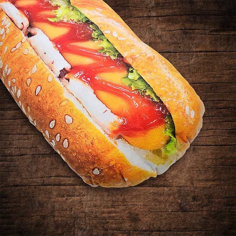 ホットドッグ クッション 抱きまくら BIGクッション リアルクッション