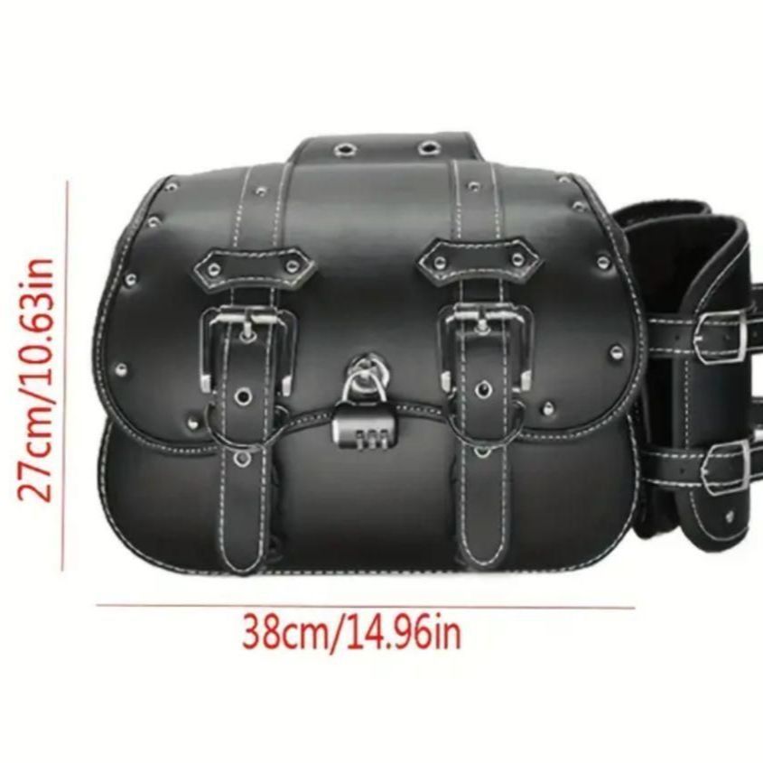 バイク サイドバッグ サドルバッグ レザー 大容量 耐水 ツーリングバッグ ボトルホルダー＆鍵付き FFCRYSTALESIA_COM