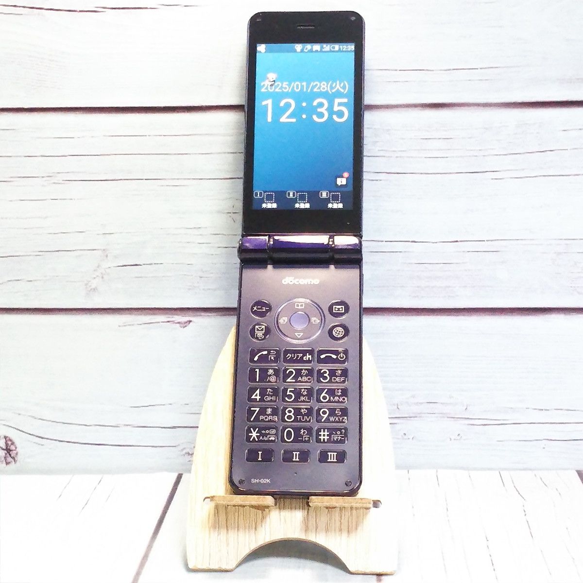 【送料無料】docomo SHARP カメラレスケータイ SH-02K ブルーブラック ネイビー 本体 白ロム SIMロック解除済み SIMフリー C130187