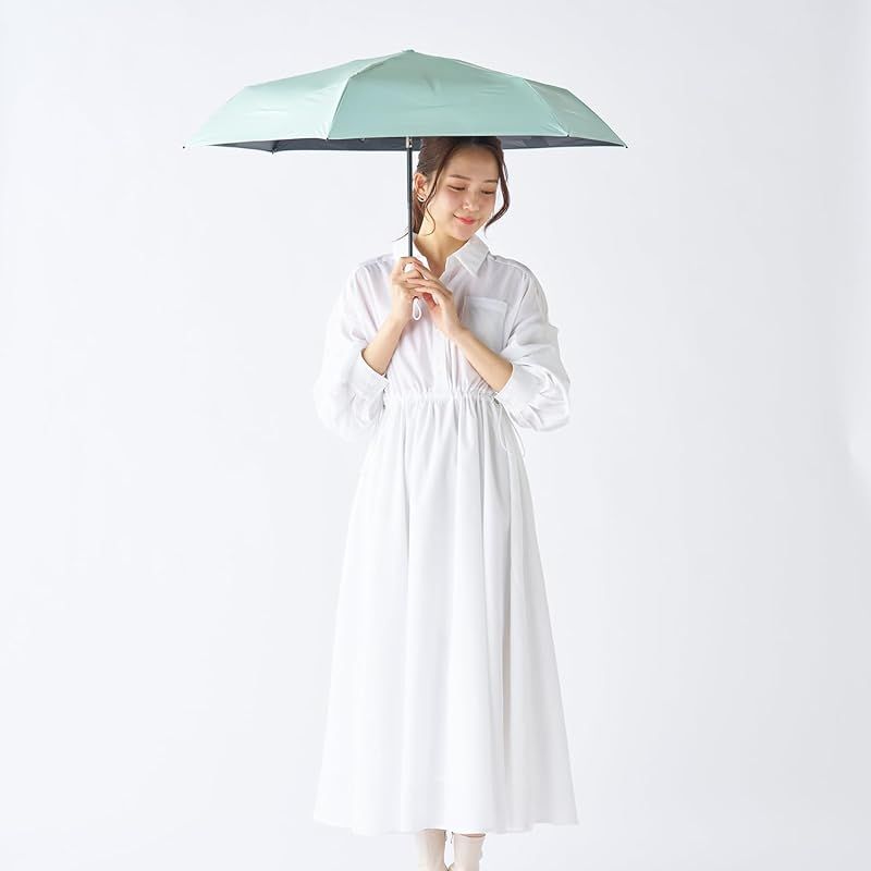 kowaza 自動開閉 折りたたみ傘 遮光 遮熱 UVカット 日傘 晴雨兼用 コワザ 無地 畳みやすい urawaza メンズ レディース 親骨50cm 30287 ライトグリーン 今田美桜 アンバサダー NEXPOTALLINN_EU