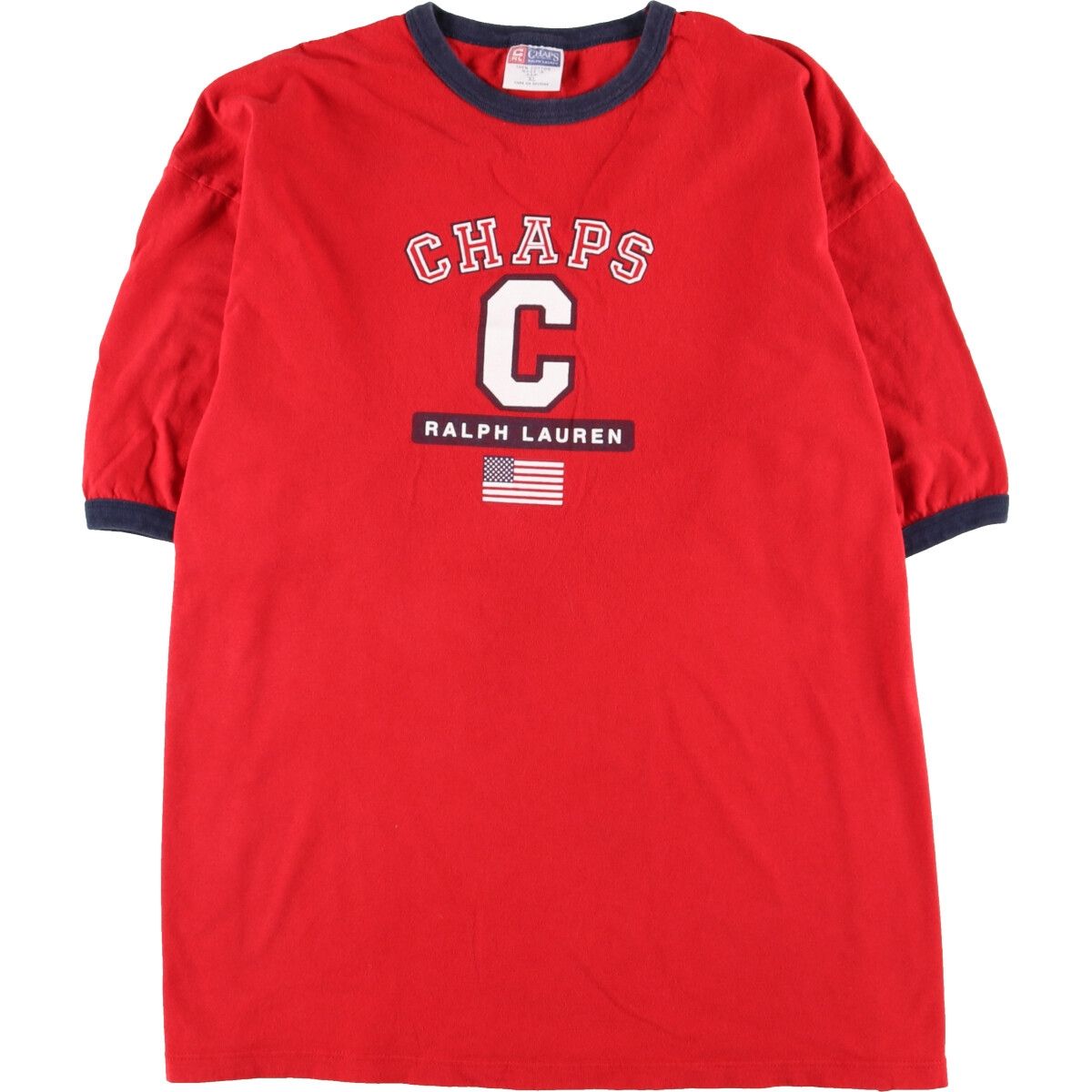 古着 90年代 ラルフローレン Ralph Lauren CHAPS チャップス 半袖 リンガーTシャツ USA製 メンズXL ヴィンテージ /eaa348101/eaa348101
