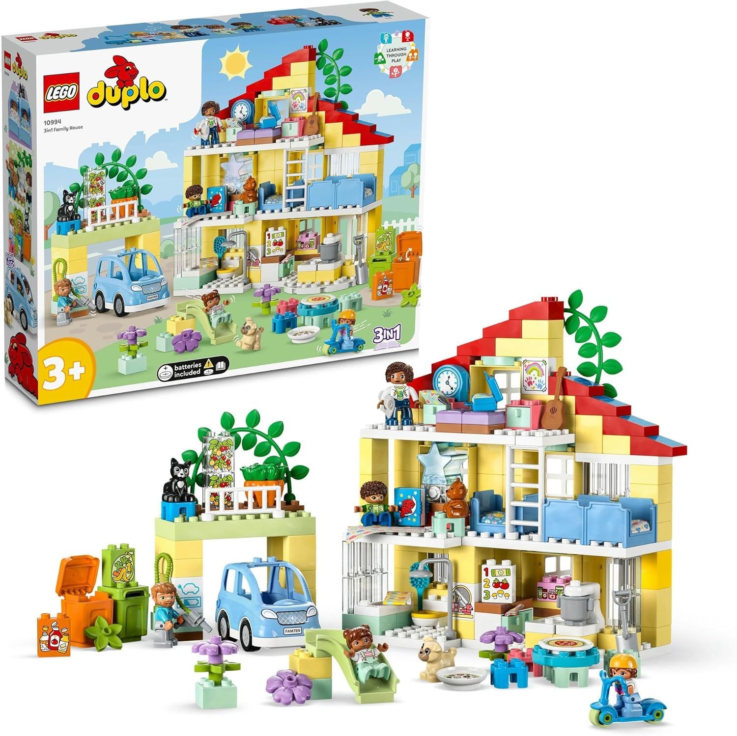レゴ(LEGO) デュプロ デュプロのまち 3in1 みんなのおうち おもちゃ 玩具 プレゼント 誕生日 ブロック 知育 クリスマス 男の子 女の子 子供 1歳半 2歳 6歳 幼児 ごっこ遊び おままごと 10994