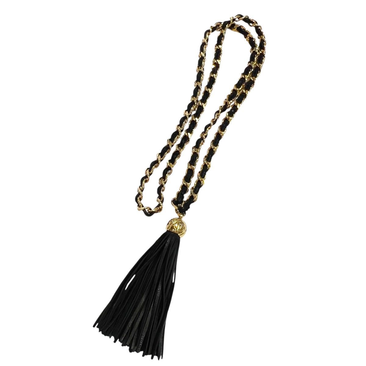 ブランドバッグ通販サイト 中古】 CHANEL ヴィンテージ シャネル タッセル付き レザー バッグ