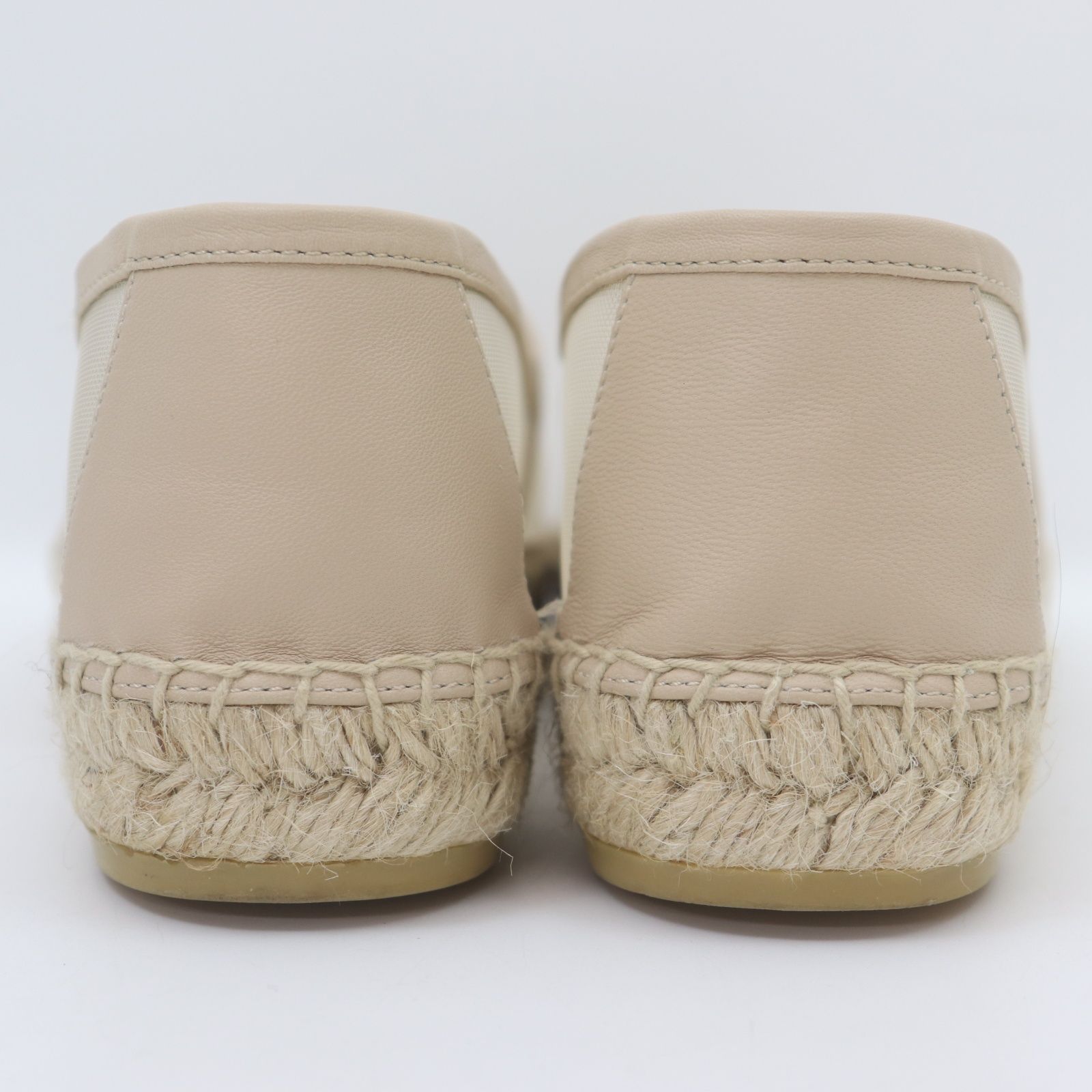 ITO1OPWIOOT2 美品 PRADA プラダ エスパドリーユ ナッパ メッシュ