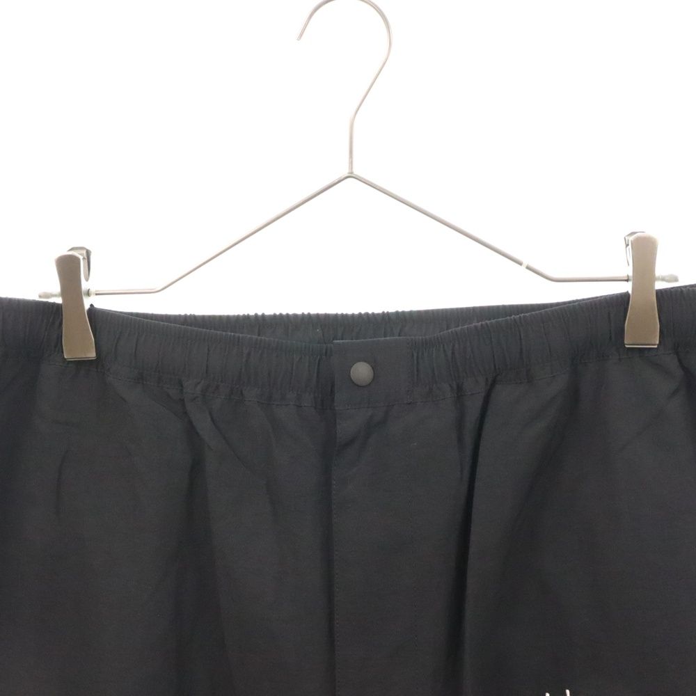 plllllleeeasse (プリーズ) ロゴ刺繍 ナイロンパンツ ブラック 24PLS