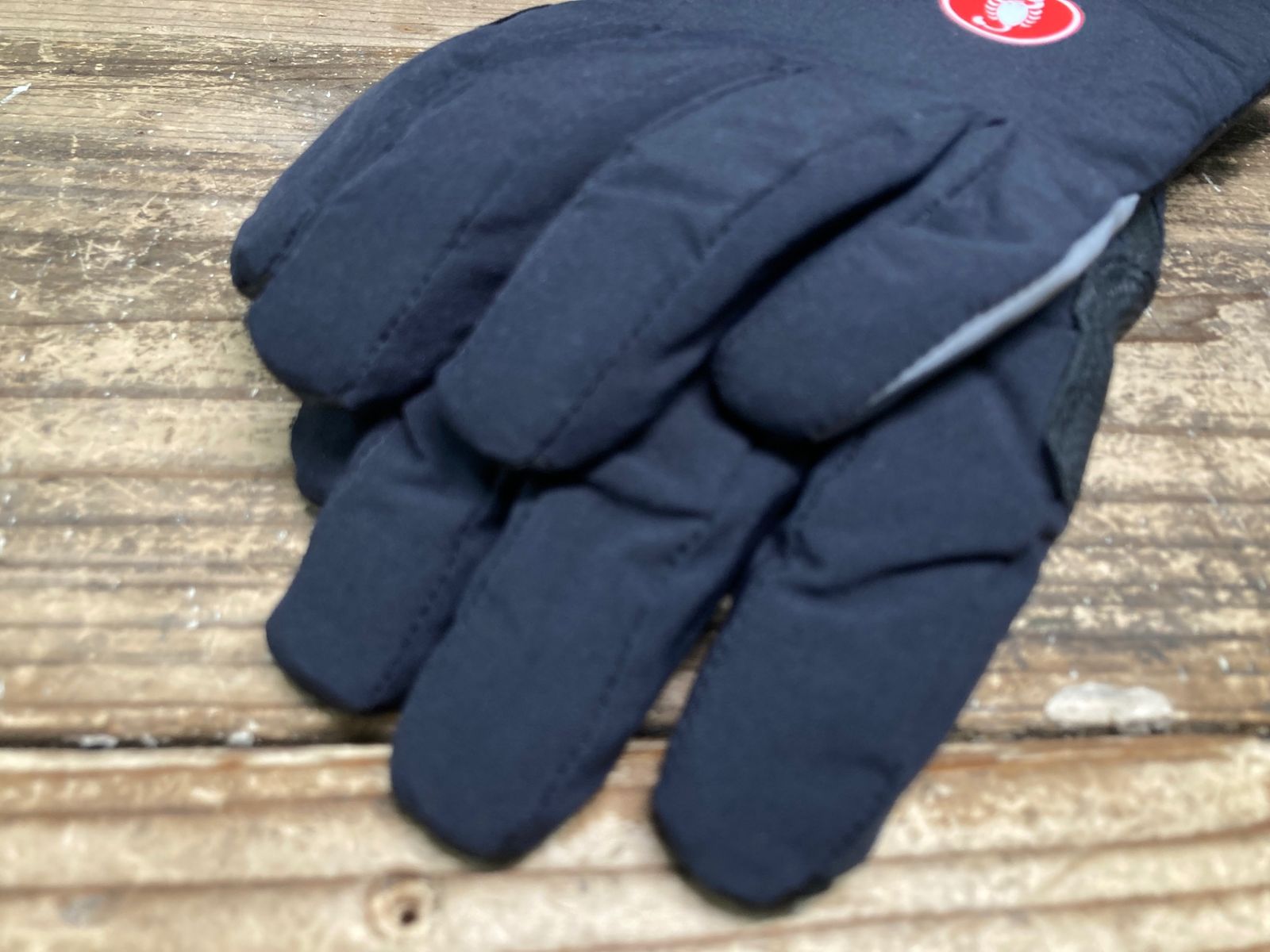IQ826 カステリ CASTELLI ROSSO CORSA 長指 グローブ 黒 S 裏