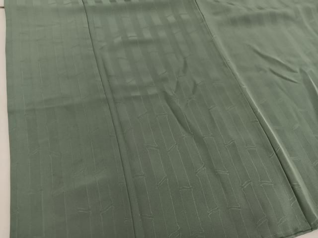 平和屋着物○上質な色無地 笹竹地紋 似せ紫色 正絹 逸品 未使用