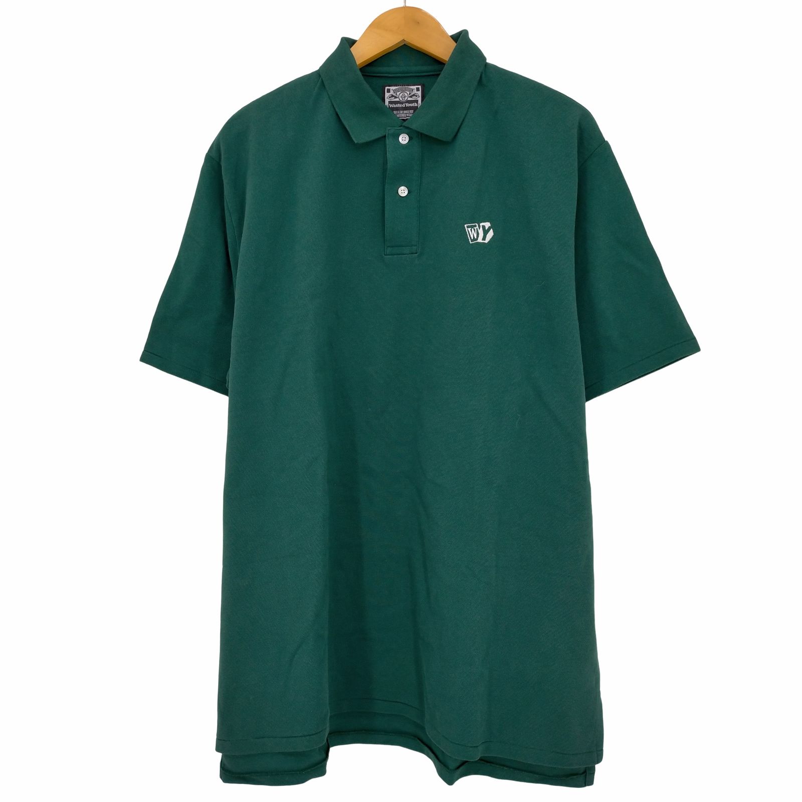 Wasted Youth BIG POLO SHIRT GREEN Lsize