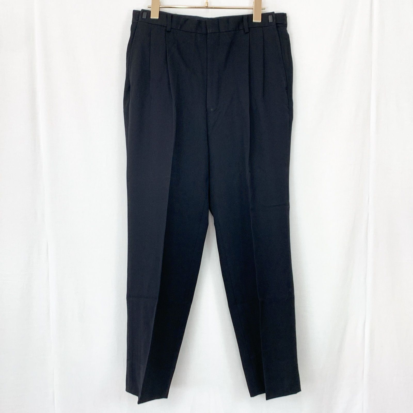 YUKI TORII HOMME ユキトリイオム メンズ セットアップ スーツ ブラック 黒 Lサイズ相当 ジャケット パンツ アジャスター付き 2ピース フォーマル ビジネス 大きめ ダブルブレスト ダブル ゆったり KANDAIZUMI_COM