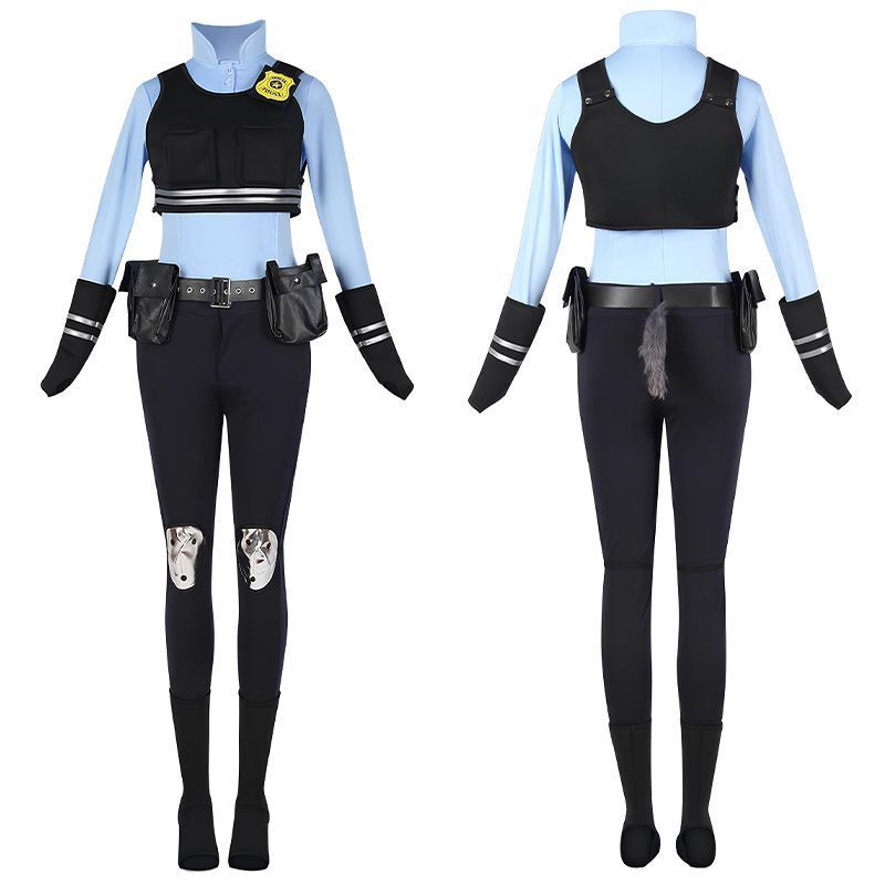 新品 ズートピア ジュディ警官衣装 耳付きコスプレ 男女兼用