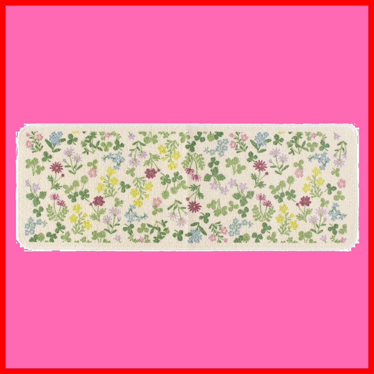 オカ OKA スプリング キッチンマット 約45cm×120cm ピンク