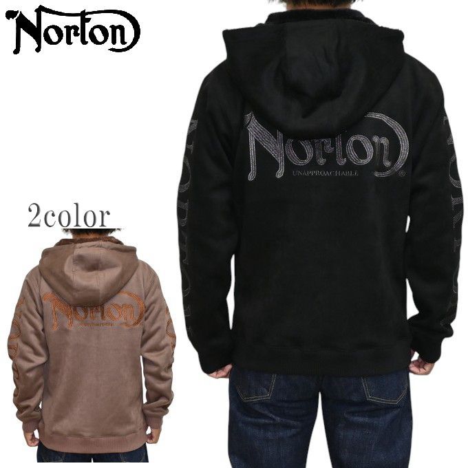 ノートン Norton 服 アパレル 253N1307 ポリスウェード 裏ボア ジップ 