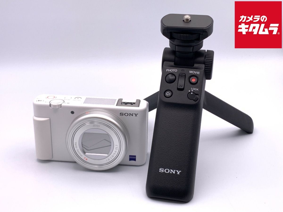 美品｜ソニー VLOGCAM ZV-1G シューティンググリップキット ブラック γA5814-2P3 1〜2回使用＊美品＊バッテリー2個SONY VLOGCAM ZV-1G