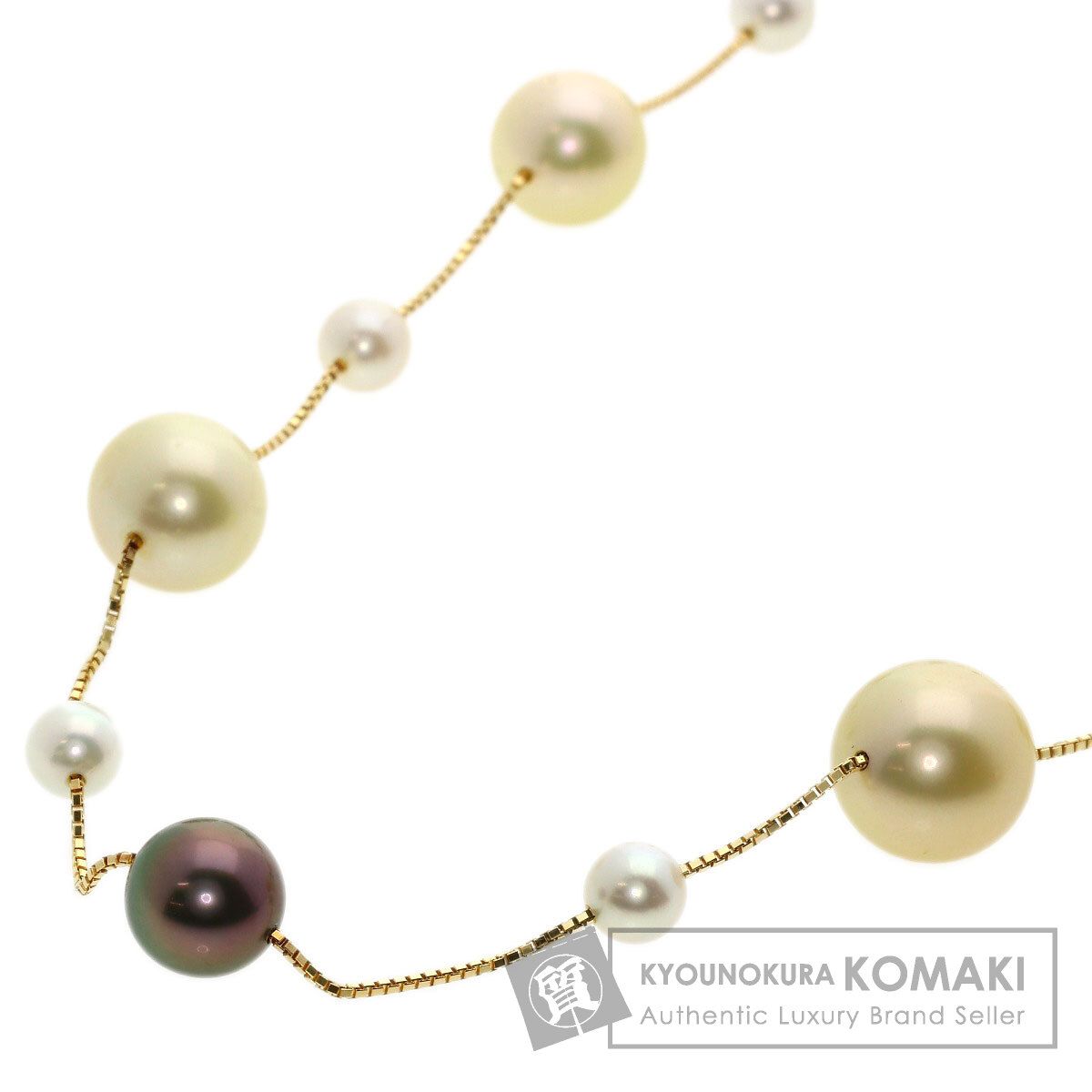 TASAKI タサキ ステーション パール 真珠 マルチカラー ネックレス  