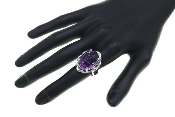 【新品未使用】PT900 アメシスト　リング PT900 アメシストカービングリング - 東京ジュエリー