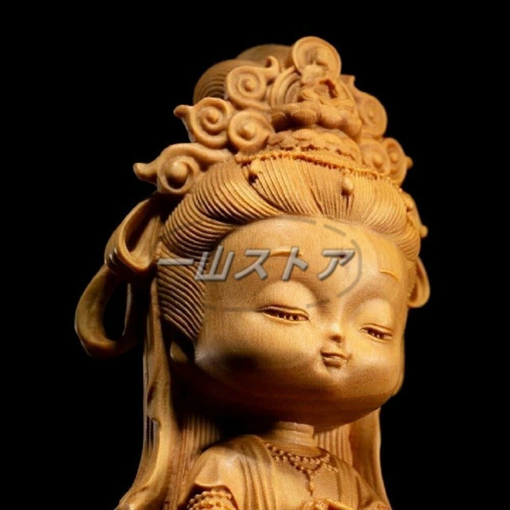 大型 観音菩薩 木彫　仏像 彫刻　開運　風水　置物　縁起物　インテリア 断捨離② 大型 観音菩薩 木彫 仏像 彫刻 開運 風水 置物 縁起物