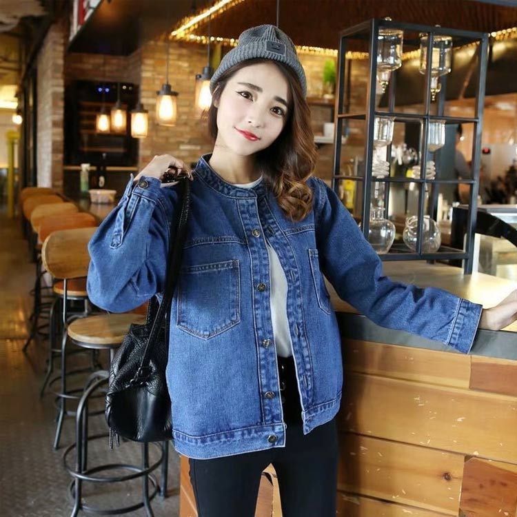 新品未使用　loungedress ノーカラーデニムジャケット 新品未使用 ノーカラーデニムジャケット ノーカラージャケット