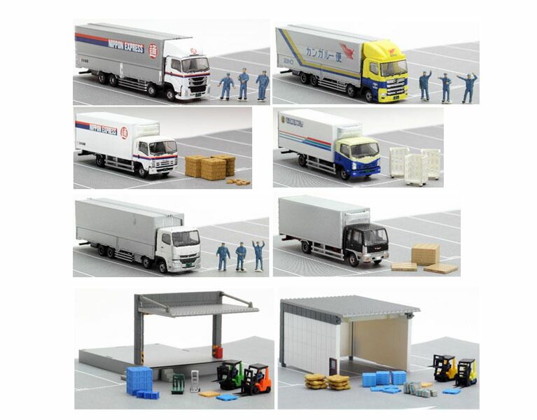 TOMYTECはたらくのりもの百景001暮らしを支える物流現場8個セット GJ