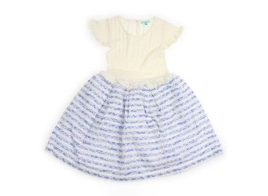 トッカ Tocca ワンピース 110 女の子 ホワイト/ブルーホワイトボーダー/フラワーレース 子供服 ベビー服 キッズ（1011363）