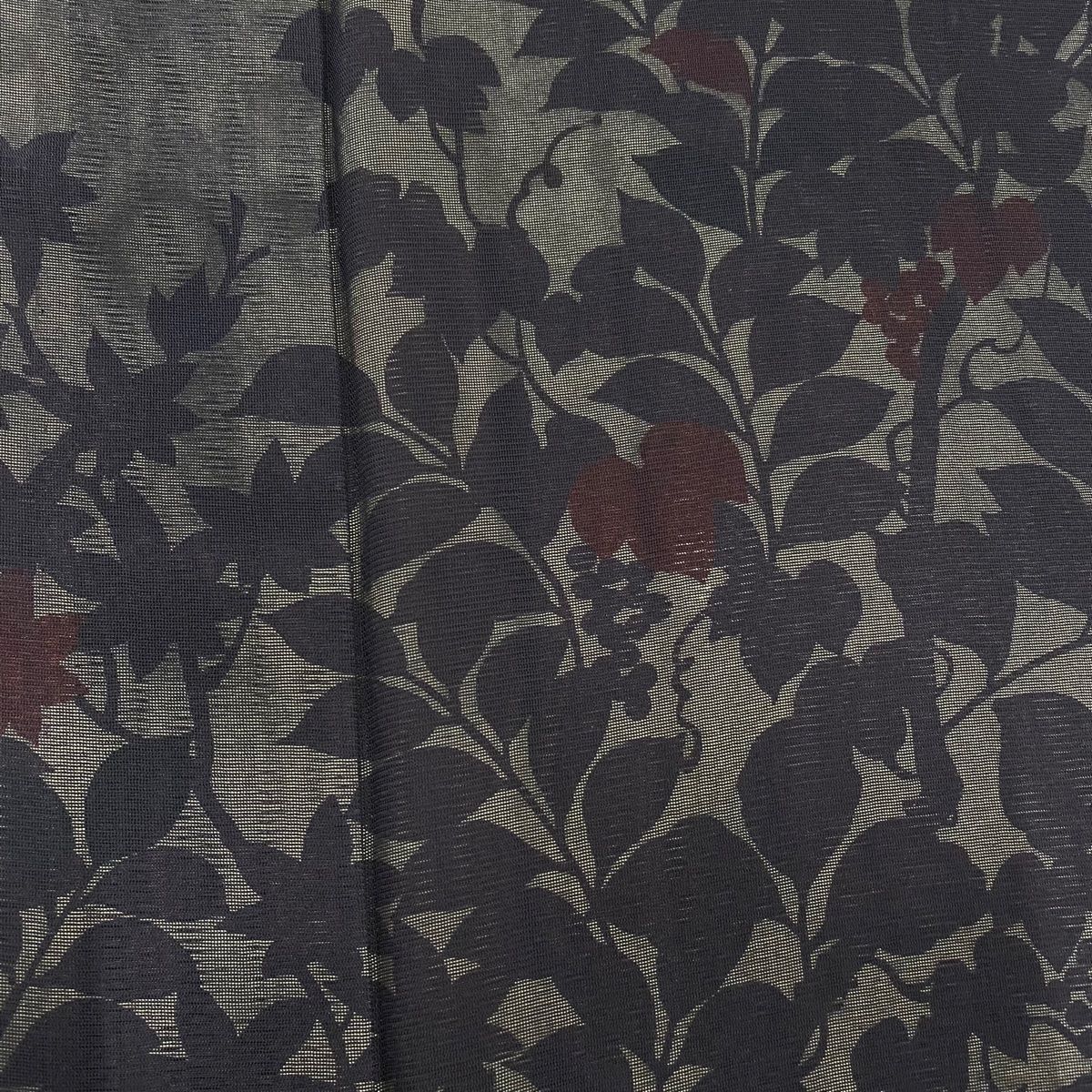 バイセル 着物 名品 訪問着 紺色 草花 金彩 絞り 正絹 袷（10月～5月）身丈152cm 裄丈63cm☆☆☆☆ 訪問着 身丈157.5cm 裄丈64cm M 紗絽袷 紗絽合わせ 葡萄 草花 紺色