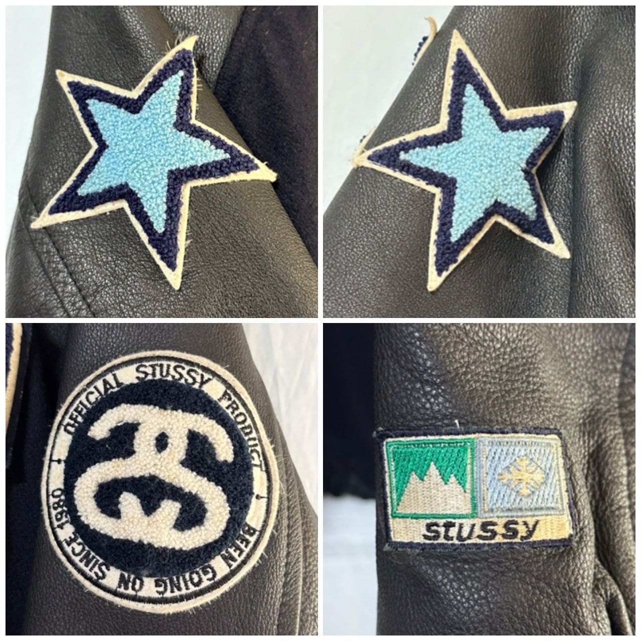 美品 OLD STUSSY オールドステューシー 15周年 スタジャン 希少L OLD STUSSY オールド ステューシー ヴィンテージ スタジャン XL