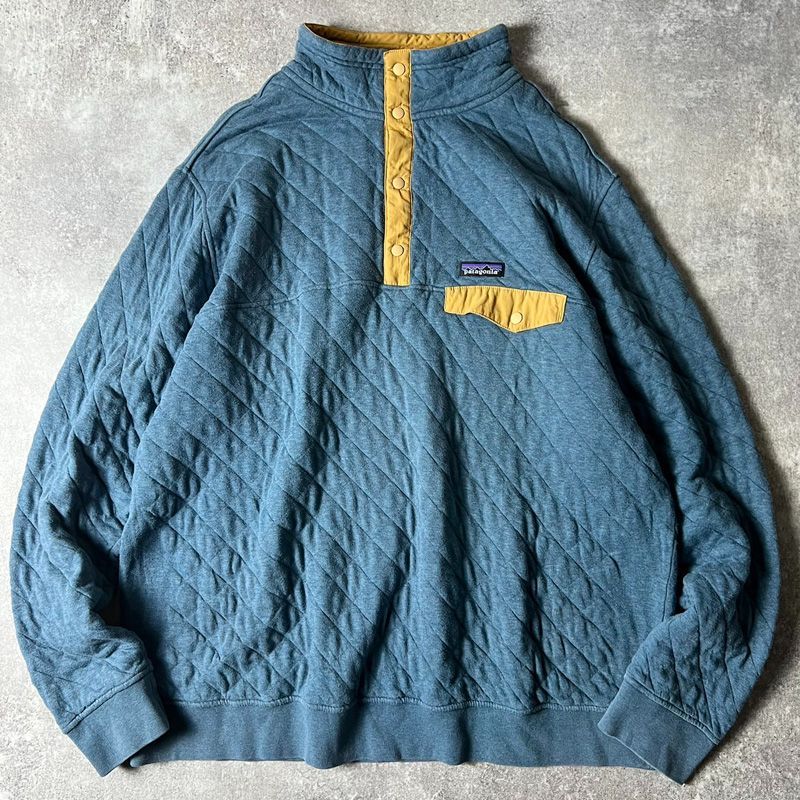 17年製 Patagonia オーガニック コットン キルト スナップT XXL / パタゴニア ジャケット ジャンパー プルオーバー ブルー