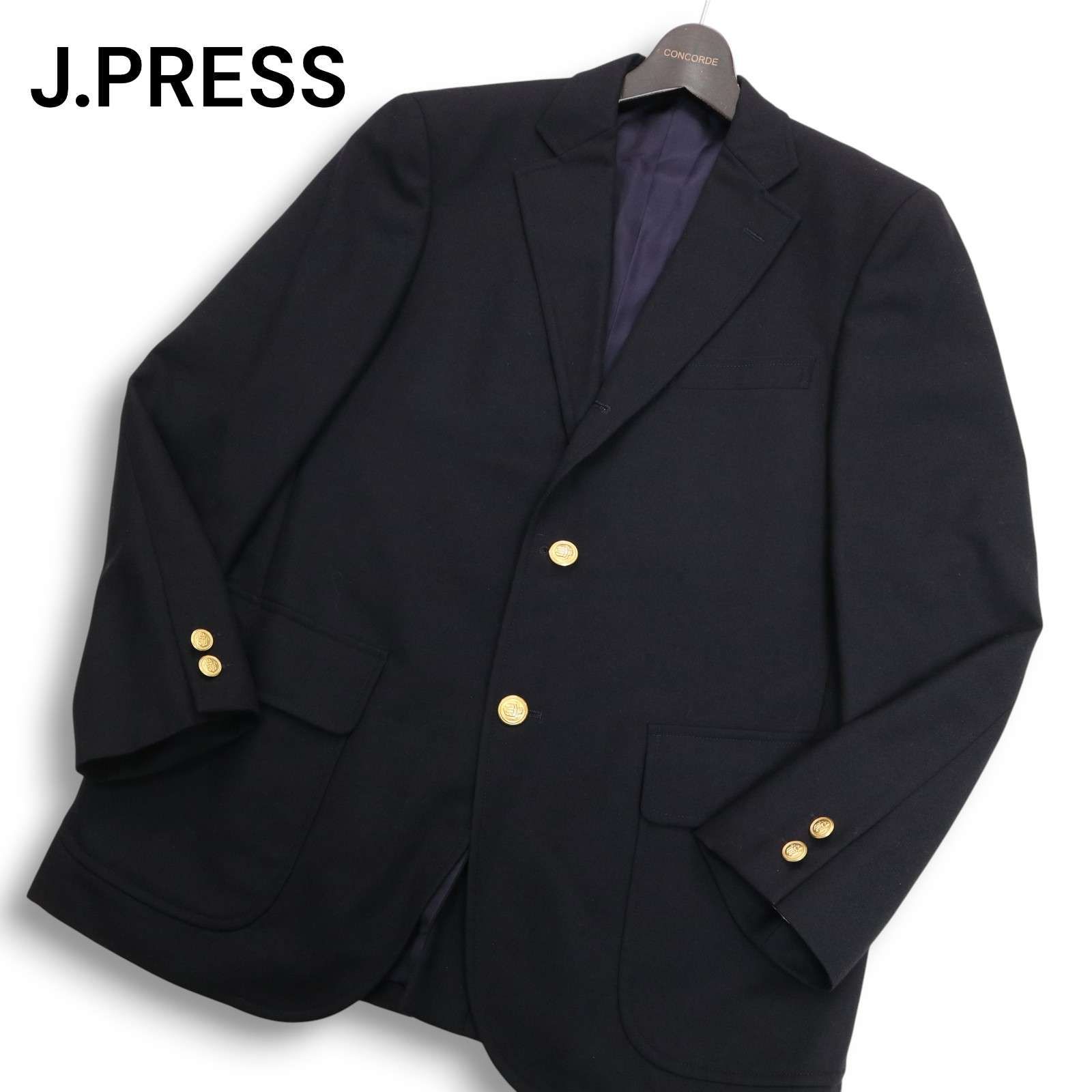 J.PRESS ジェイプレス PRESSCLUSIVE 金ボタン☆ ペピンメリノ ブレザー 