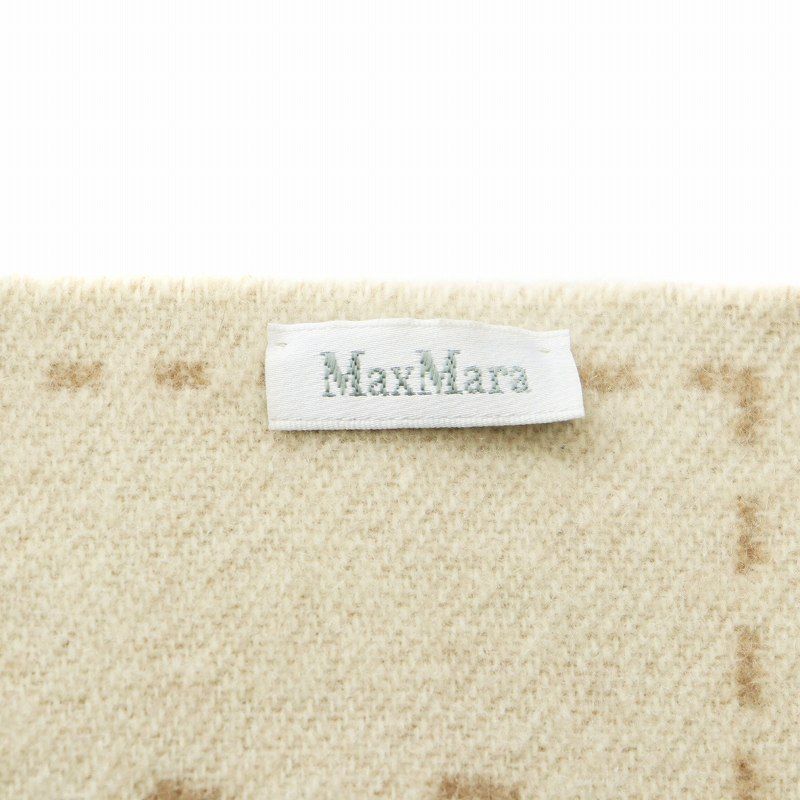 マックスマーラ MAX MARA 白タグ マフラー ストール テディベア Mロゴ  