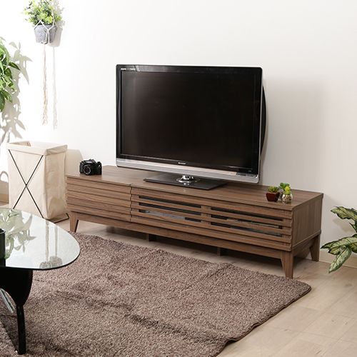 ♪引出し付 TVボード ミディアムブラウンカラー 幅150cm テレビ台 テレビボード ローボード リビング