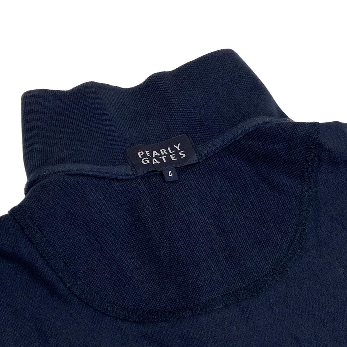 【ハワイ限定】PEARLY GATES ネイビー ポロシャツ Ｌサイズ相当 PEARLY GATES パーリーゲイツ 半袖ポロシャツ ヤシの木 アロハ柄
