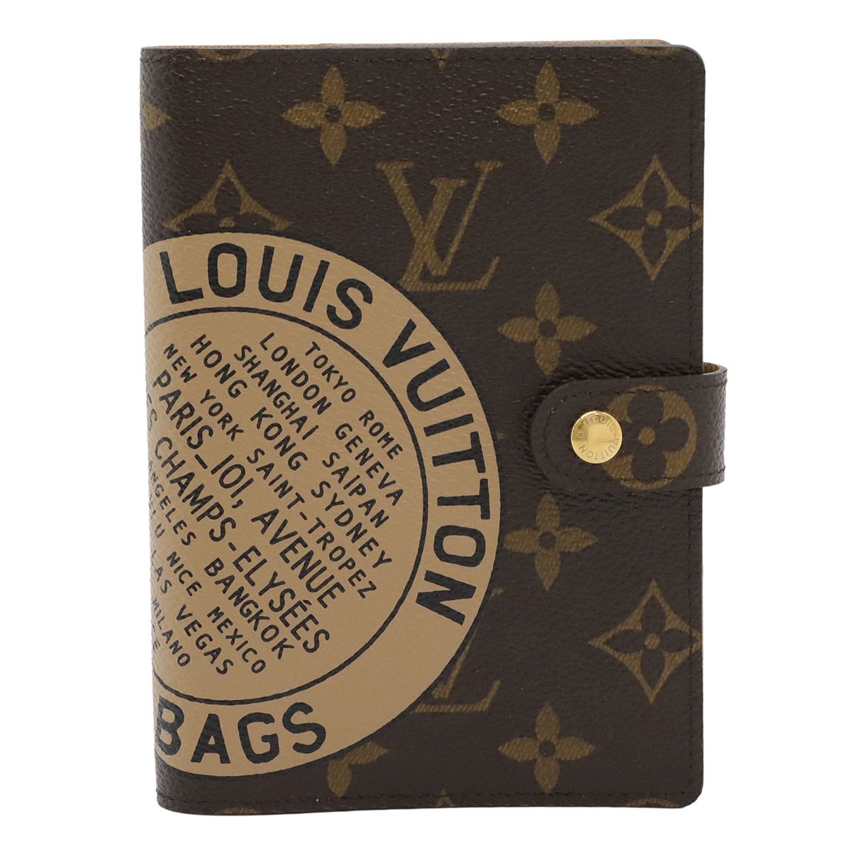 LOUIS VUITTON ルイ ヴィトン モノグラム TRUNKS-BAGS アジェンダPM T-B 6穴式手帳カバー システム手帳 R21039