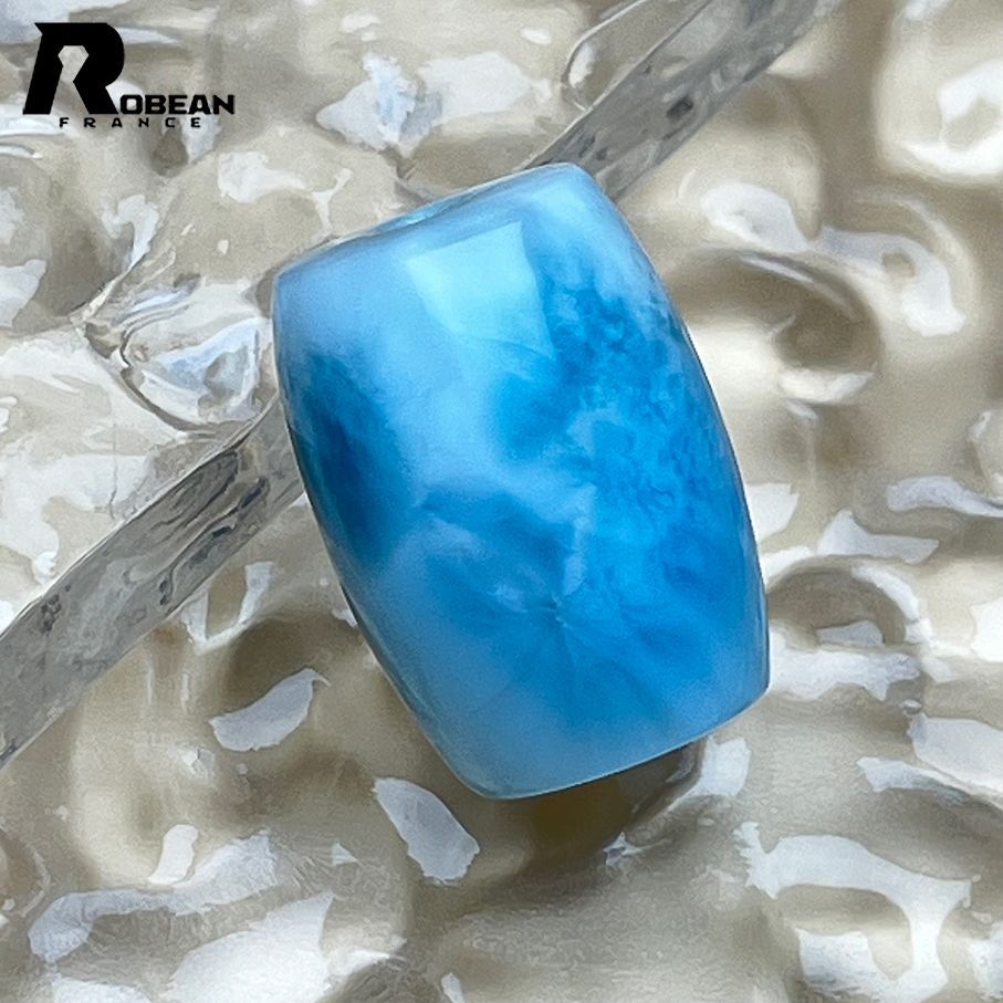 在庫切れ 逸品 EU製 定価5万円ROBEAN・チベット天珠パワーストーン アクセサリー ラリマー 天然石 癒し 平和 お守り 貴重 幸運 プレゼント 贈り物 ギフト 約19.2*13.8mm 1003k608
