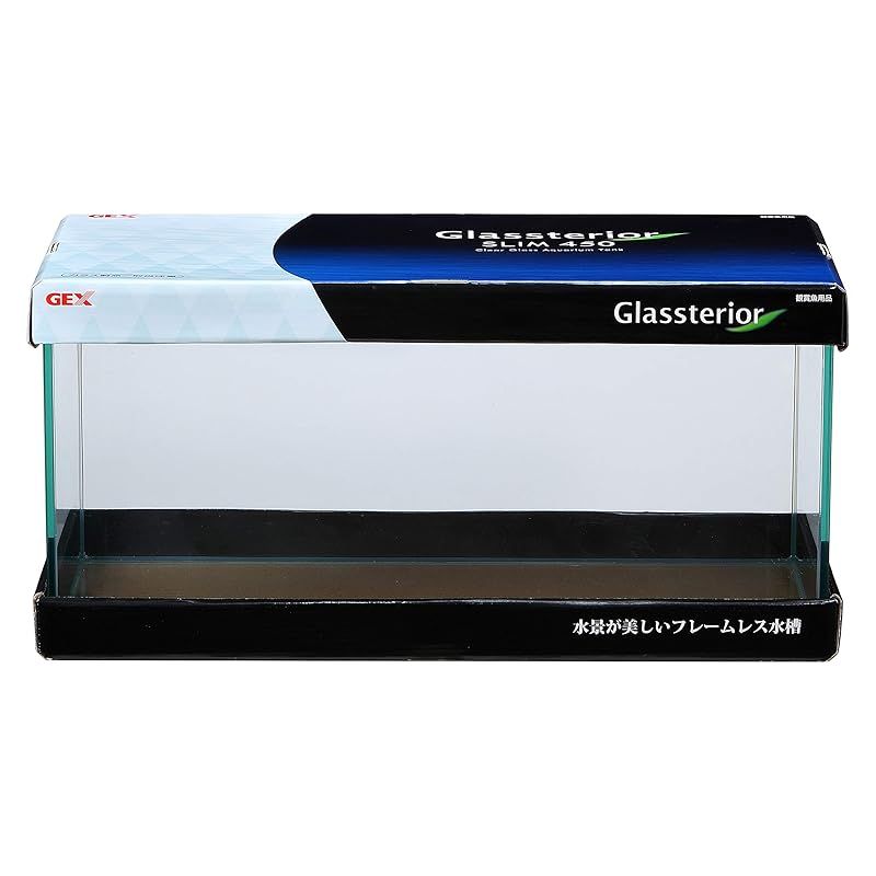 ジェックス グラステリアスリム450 フレームレス水槽 W45×D20×H22cm 約17L【EC専用対応】 1