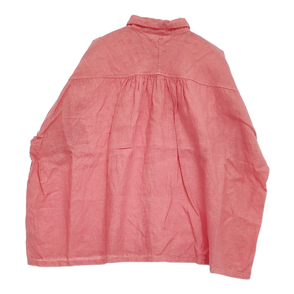 Honnete ハーフスリーブリネンギャザーブラウス 定価30800円 ブラウス シャツ 25SS ピンク レディース オネット【中古】5-0926S♪ Honnete ハーフスリーブリネンギャザーブラウス 定価30800円 ブラウス